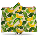 Aloha Banana Pattern Print Hooded Blanket