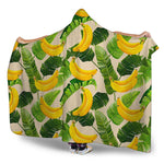 Aloha Banana Pattern Print Hooded Blanket