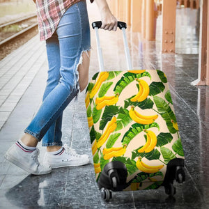 Aloha Banana Pattern Print Luggage Cover GearFrost