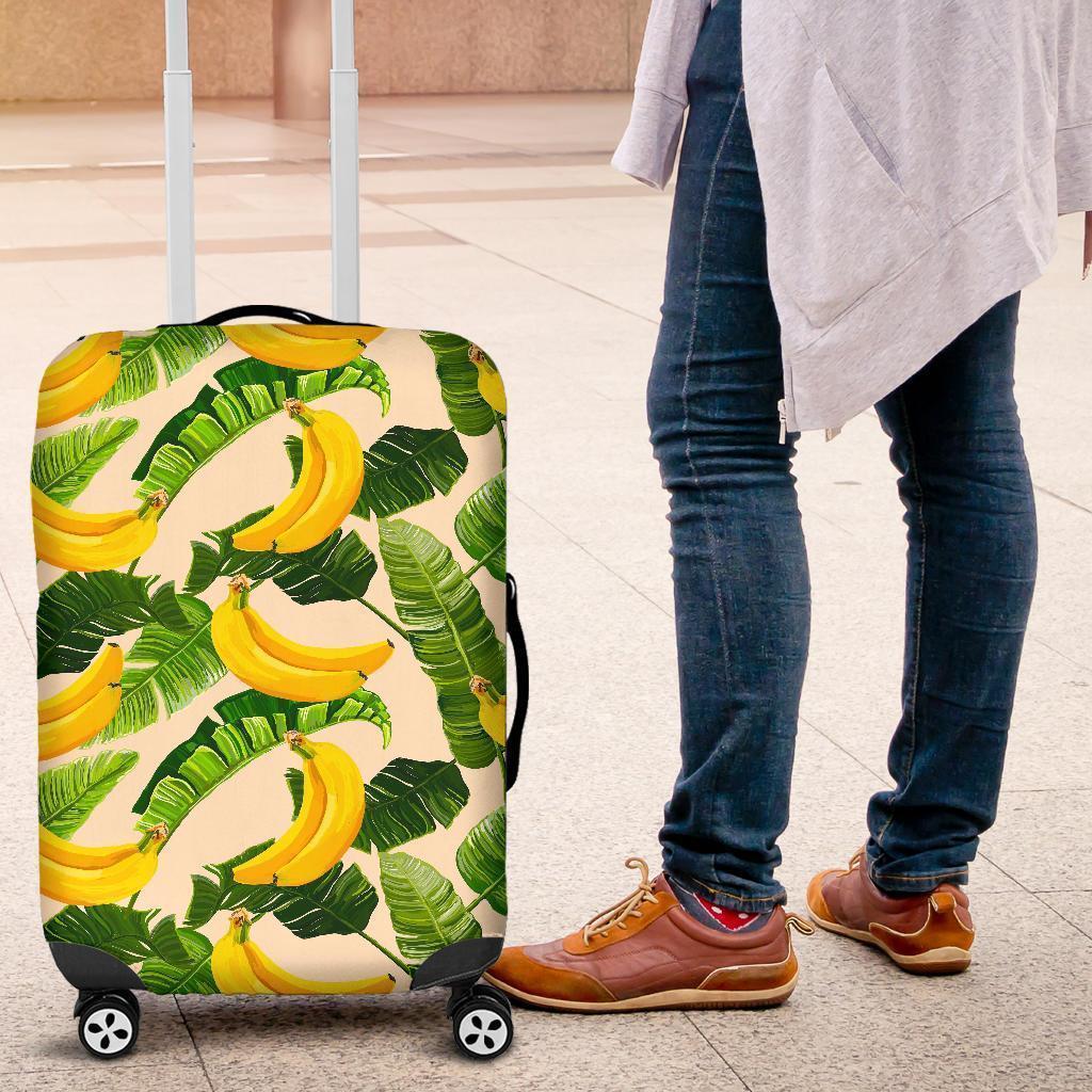 Aloha Banana Pattern Print Luggage Cover GearFrost
