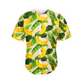 Aloha Banana Pattern Print Men's Baseball Jersey