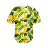 Aloha Banana Pattern Print Men's Baseball Jersey