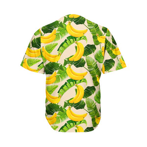 Aloha Banana Pattern Print Men's Baseball Jersey