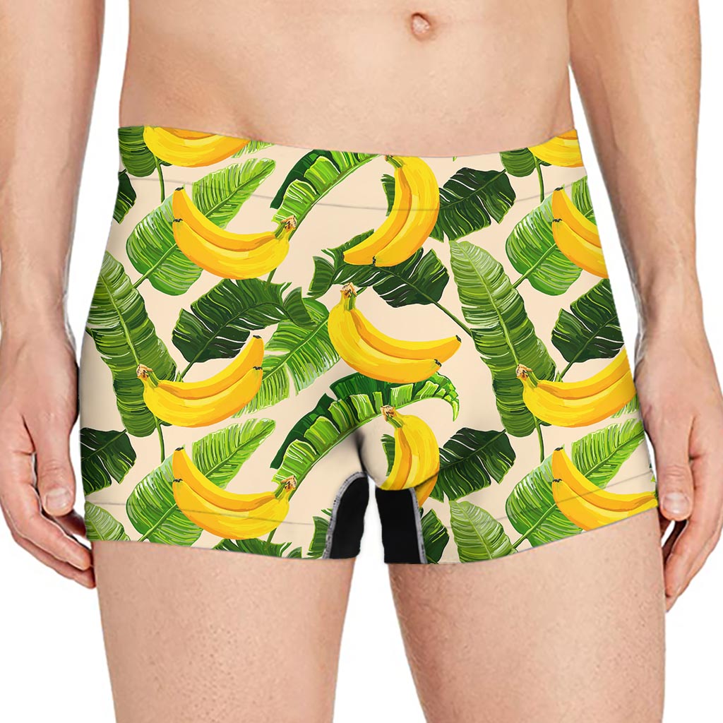 Aloha Banana Pattern Print Men's Boxer Briefs