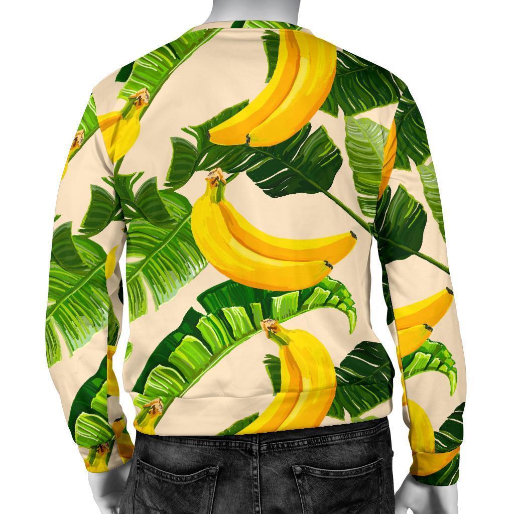 Aloha Banana Pattern Print Men's Crewneck Sweatshirt GearFrost