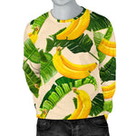 Aloha Banana Pattern Print Men's Crewneck Sweatshirt GearFrost