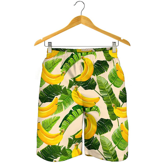 Aloha Banana Pattern Print Men's Shorts