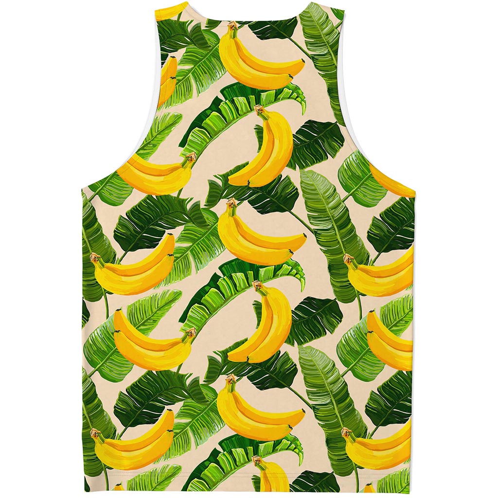 Aloha Banana Pattern Print Men's Tank Top