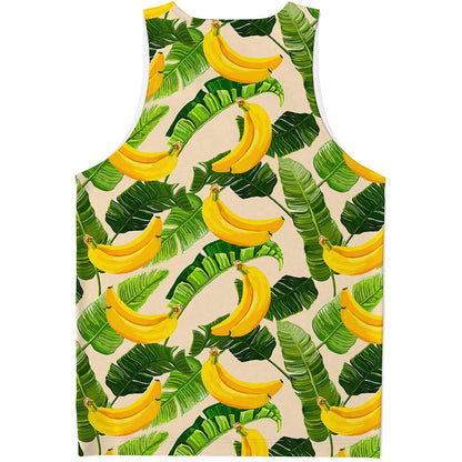 Aloha Banana Pattern Print Men's Tank Top