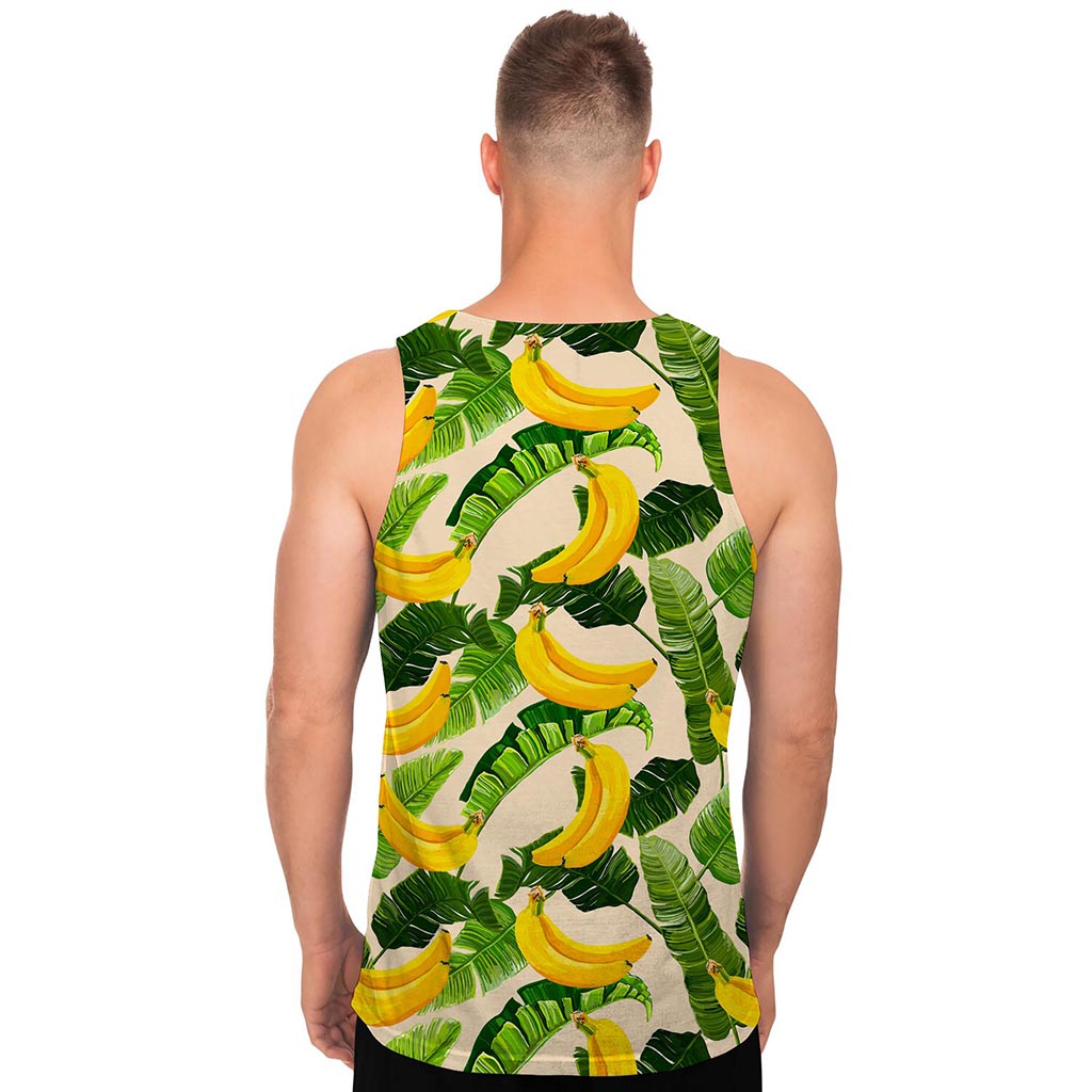 Aloha Banana Pattern Print Men's Tank Top