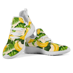 Aloha Banana Pattern Print Mesh Knit Shoes GearFrost