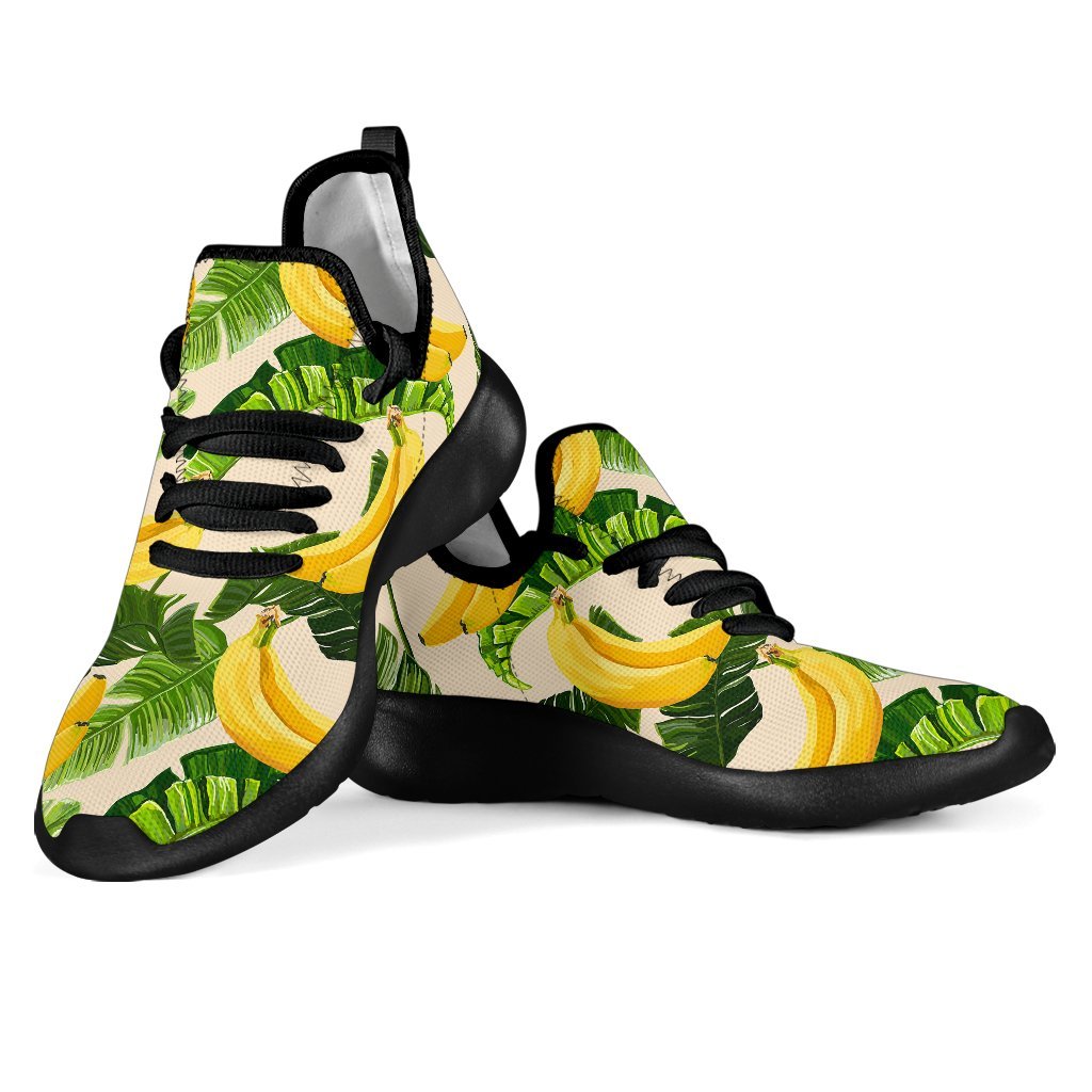 Aloha Banana Pattern Print Mesh Knit Shoes GearFrost