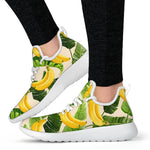 Aloha Banana Pattern Print Mesh Knit Shoes GearFrost