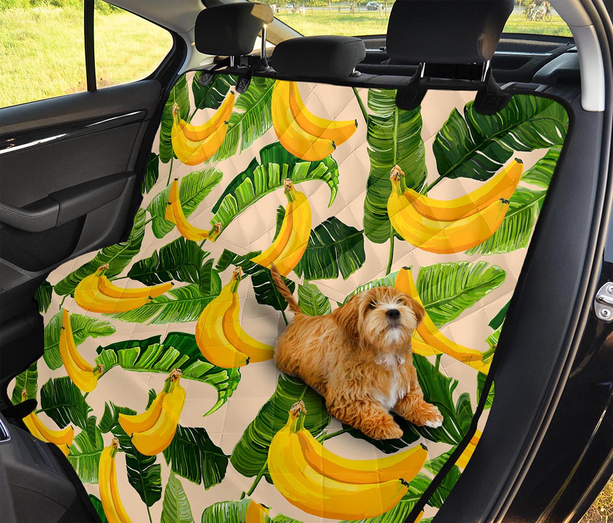 Aloha Banana Pattern Print Pet Car Back Seat Cover