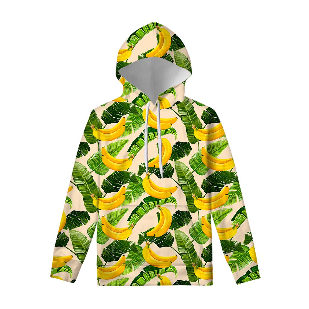 Aloha Banana Pattern Print Pullover Hoodie