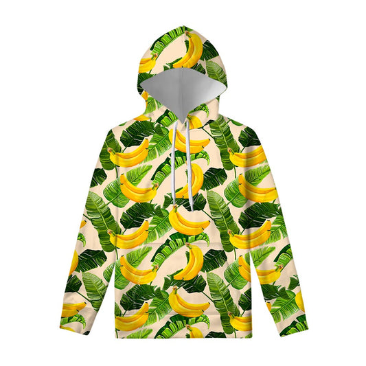 Aloha Banana Pattern Print Pullover Hoodie