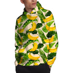 Aloha Banana Pattern Print Pullover Hoodie