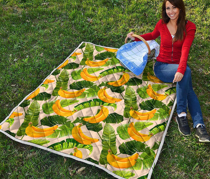 Aloha Banana Pattern Print Quilt