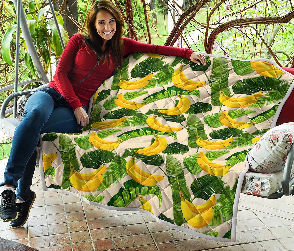 Aloha Banana Pattern Print Quilt