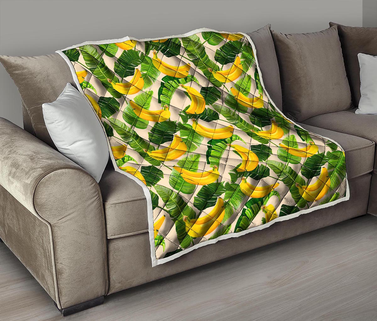Aloha Banana Pattern Print Quilt