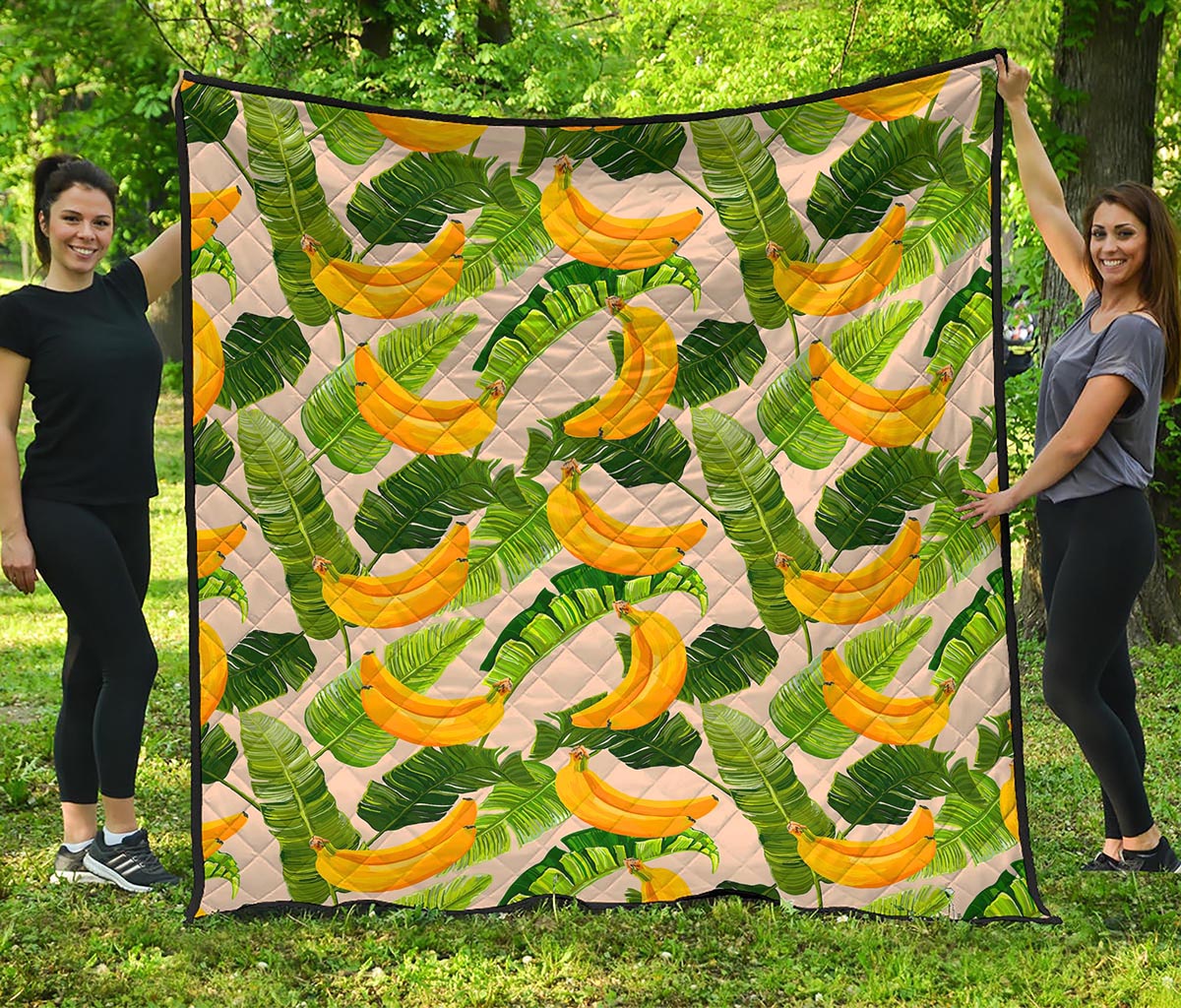 Aloha Banana Pattern Print Quilt