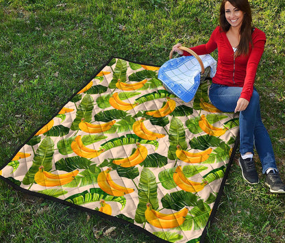 Aloha Banana Pattern Print Quilt