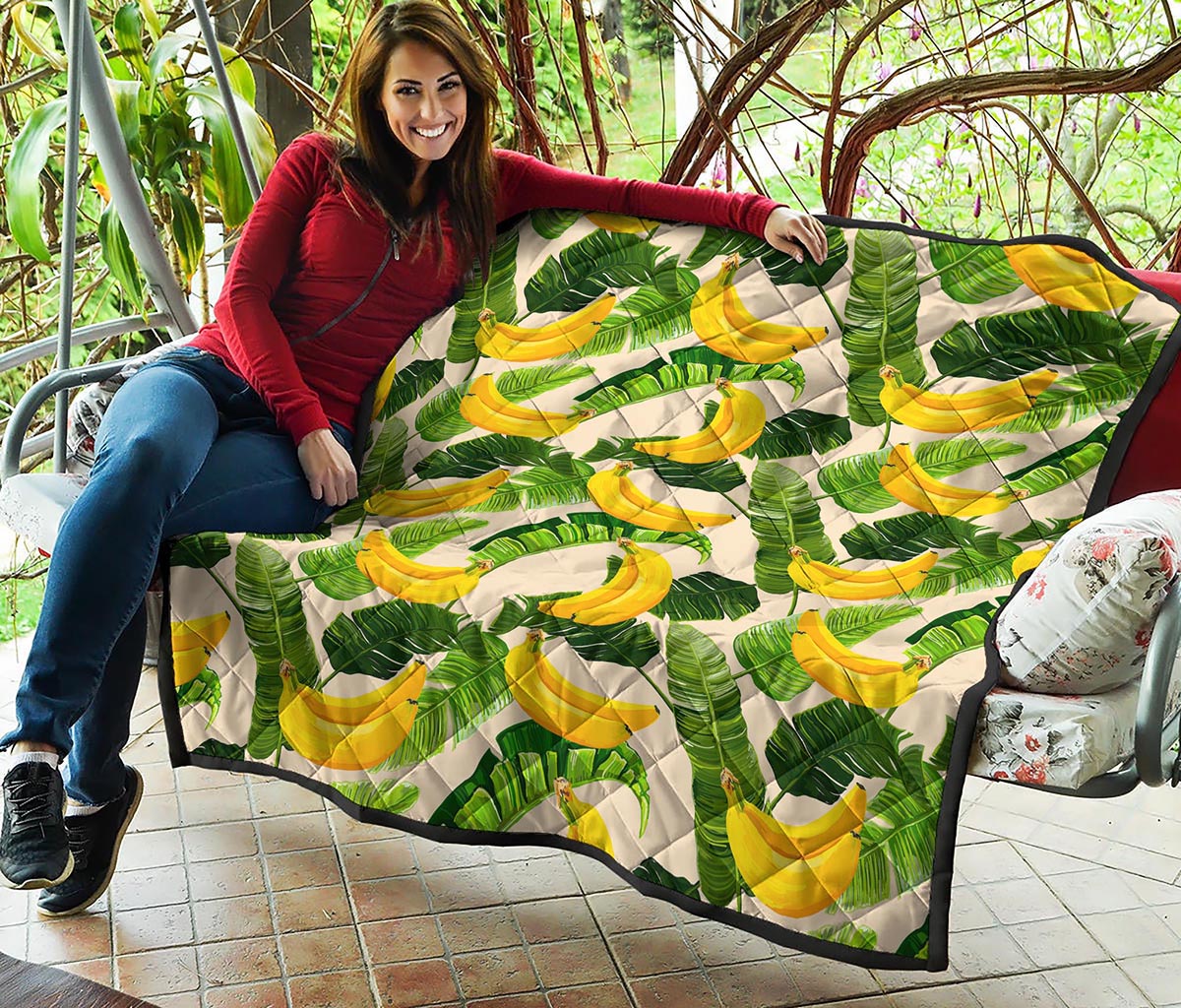 Aloha Banana Pattern Print Quilt
