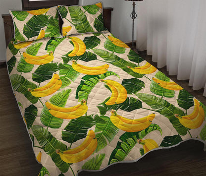 Aloha Banana Pattern Print Quilt Bed Set