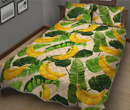 Aloha Banana Pattern Print Quilt Bed Set