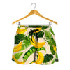 Aloha Banana Pattern Print Women's Shorts