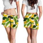 Aloha Banana Pattern Print Women's Shorts
