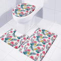 Aloha Hawaii Floral Pattern Print 3 Piece Bath Mat Set
