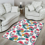 Aloha Hawaii Floral Pattern Print Area Rug GearFrost