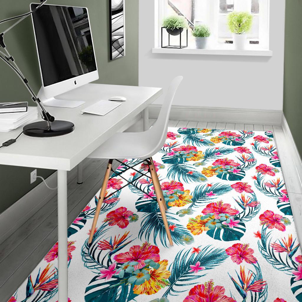 Aloha Hawaii Floral Pattern Print Area Rug GearFrost