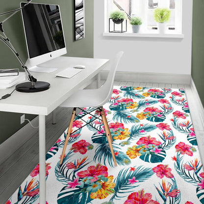 Aloha Hawaii Floral Pattern Print Area Rug GearFrost