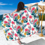 Aloha Hawaii Floral Pattern Print Beach Sarong Wrap