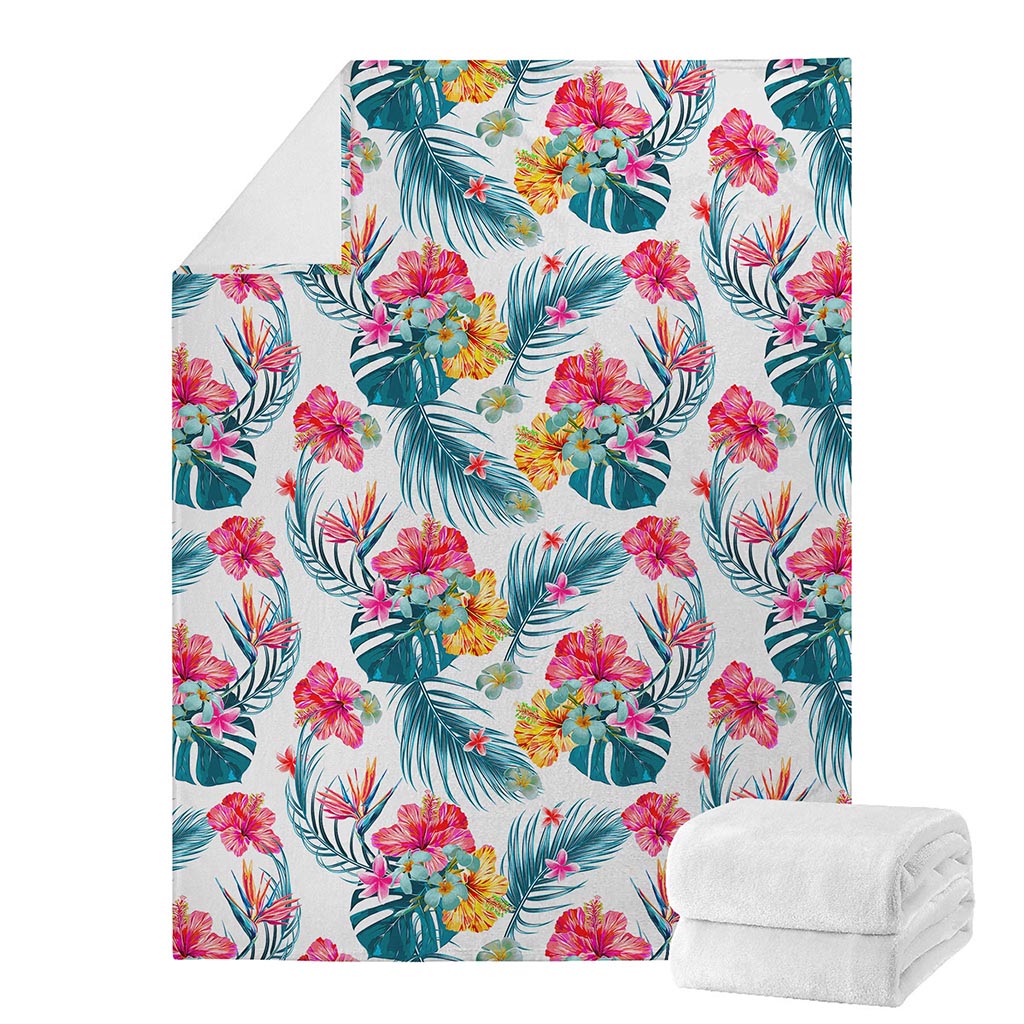 Aloha Hawaii Floral Pattern Print Blanket