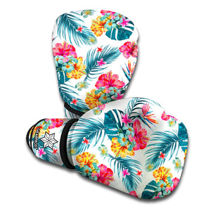 Aloha Hawaii Floral Pattern Print Boxing Gloves