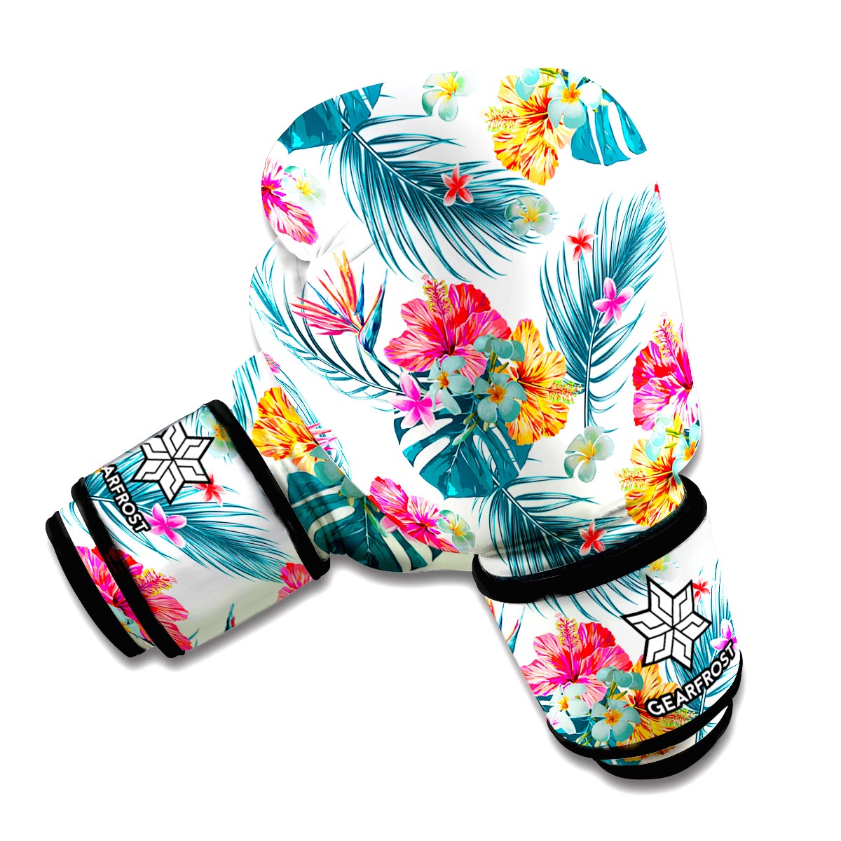 Aloha Hawaii Floral Pattern Print Boxing Gloves