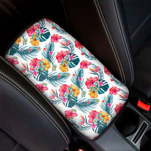 Aloha Hawaii Floral Pattern Print Car Center Console Cover