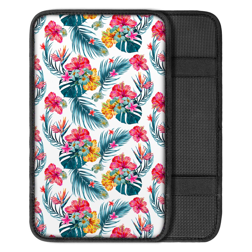 Aloha Hawaii Floral Pattern Print Car Center Console Cover