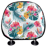 Aloha Hawaii Floral Pattern Print Car Headrest Covers