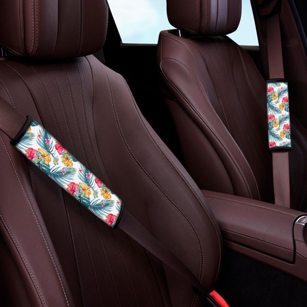 Aloha Hawaii Floral Pattern Print Car Seat Belt Covers