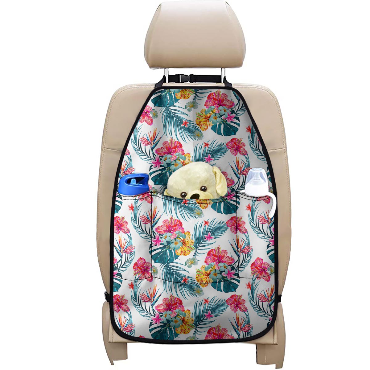Aloha Hawaii Floral Pattern Print Car Seat Organizers