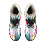 Aloha Hawaii Floral Pattern Print Comfy Boots GearFrost