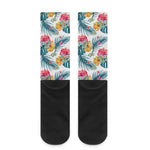 Aloha Hawaii Floral Pattern Print Crew Socks