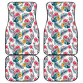 Aloha Hawaii Floral Pattern Print Front and Back Car Floor Mats