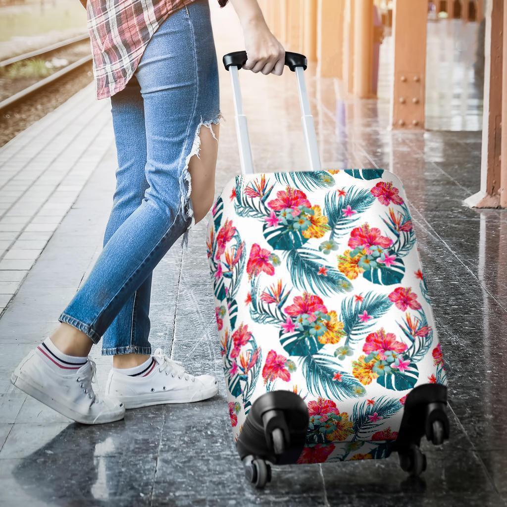 Aloha Hawaii Floral Pattern Print Luggage Cover GearFrost