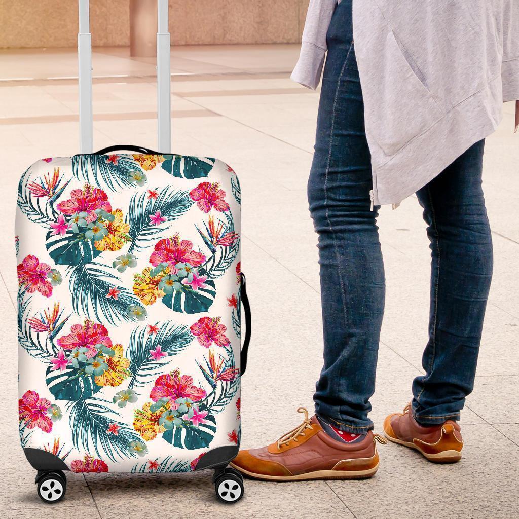 Aloha Hawaii Floral Pattern Print Luggage Cover GearFrost