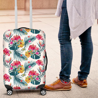 Aloha Hawaii Floral Pattern Print Luggage Cover GearFrost